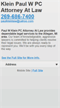 Mobile Screenshot of paulwkleinpc.com