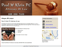 Tablet Screenshot of paulwkleinpc.com